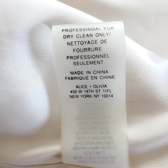 NWT Alice + Olivia 100% Asiatic Raccon Fur Coat - Picture 13 of 16